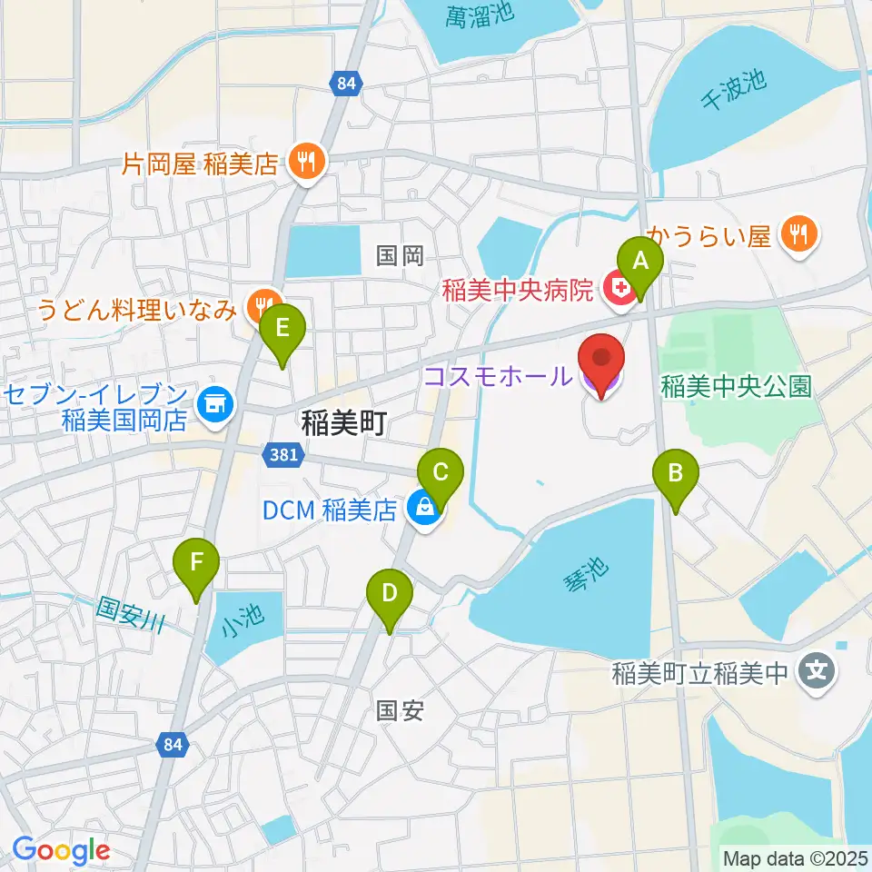 稲美町文化会館コスモホール周辺のカフェ一覧地図