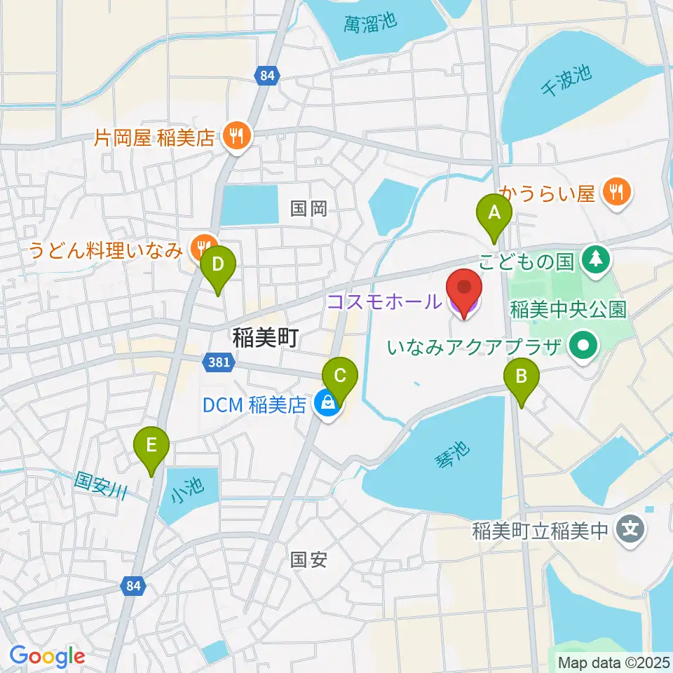 稲美町文化会館コスモホール周辺のカフェ一覧地図