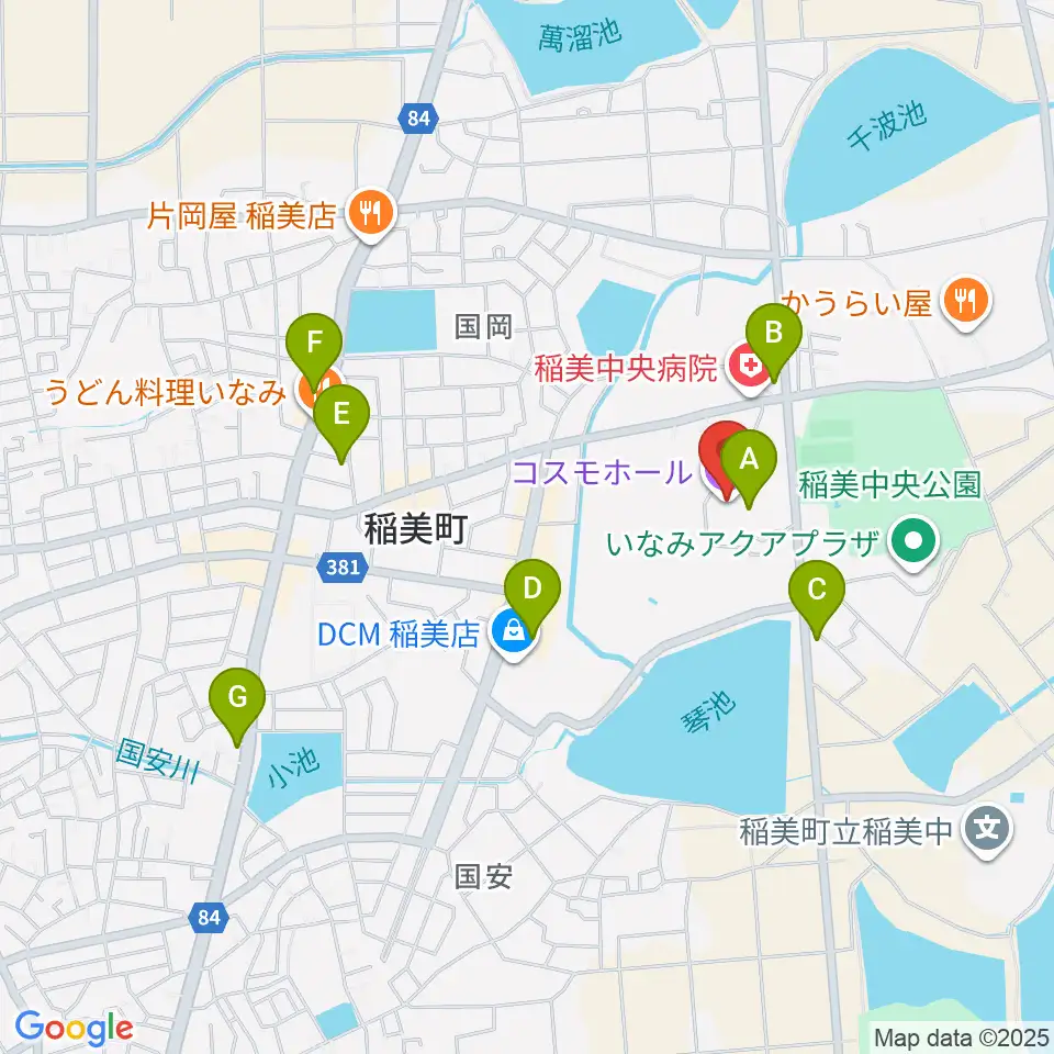 稲美町文化会館コスモホール周辺のカフェ一覧地図