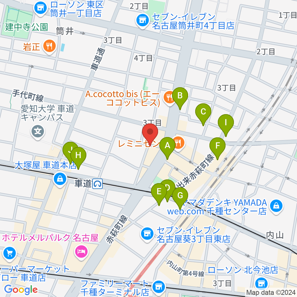 Chot BAR 馬車道周辺のカフェ一覧地図