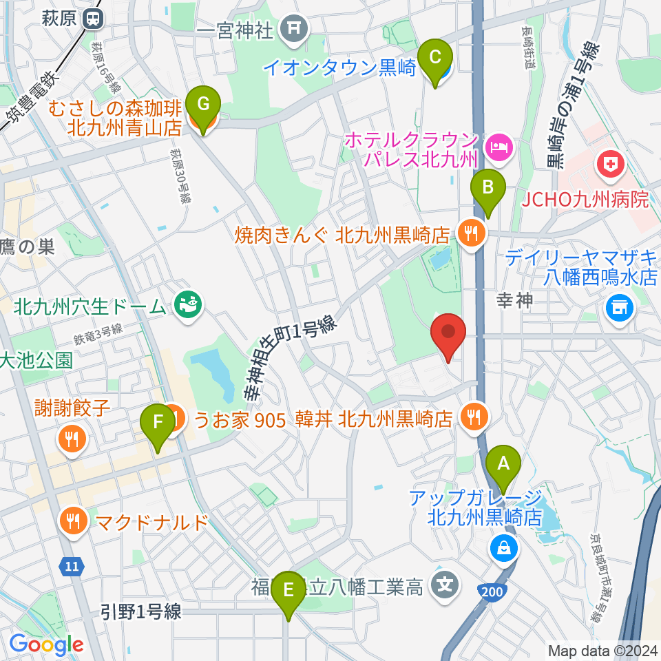 アビーロード幸神店周辺のカフェ一覧地図