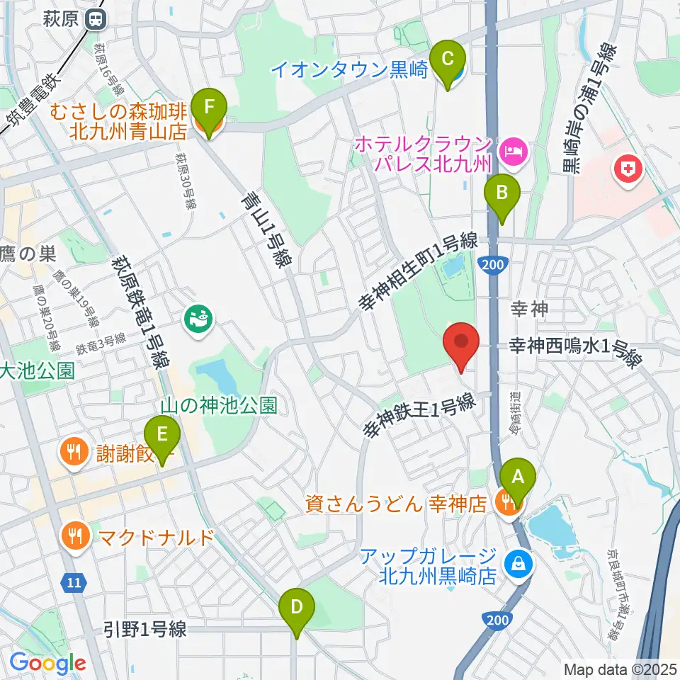 アビーロード幸神店周辺のカフェ一覧地図