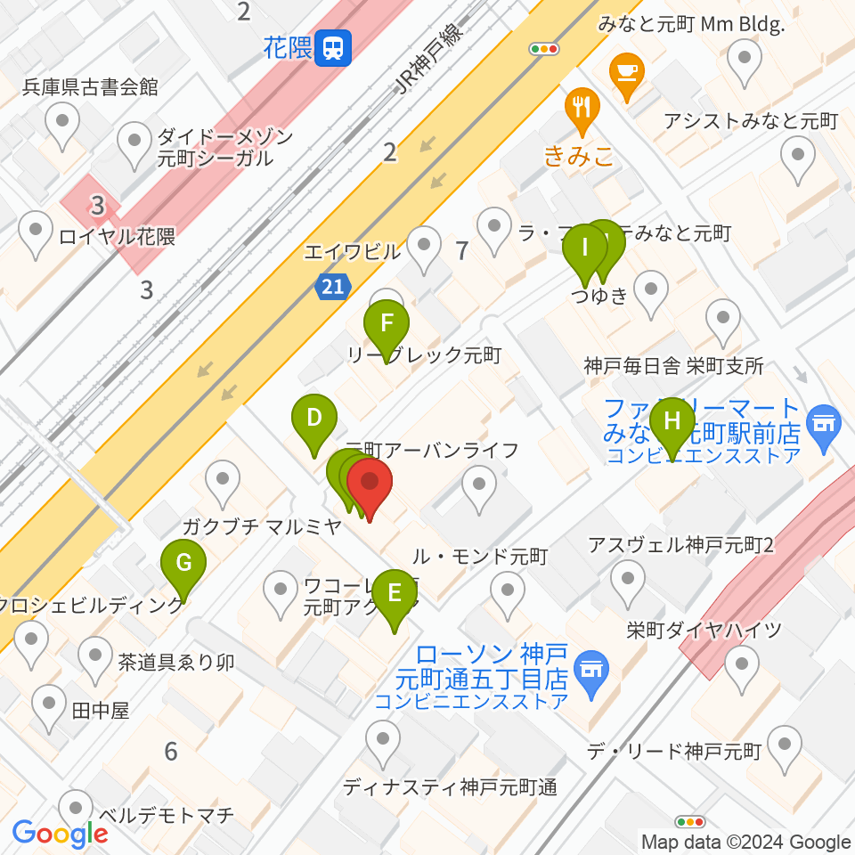 クラシックサロン・アマデウス周辺のカフェ一覧地図