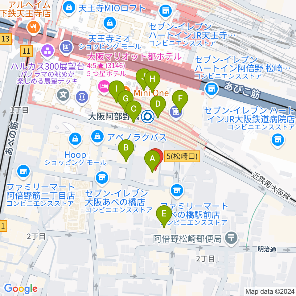 STAGE+PLUS（ステージプラス）周辺のカフェ一覧地図