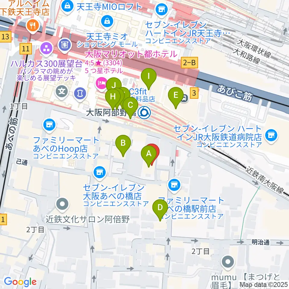 STAGE+PLUS(ステージプラス)周辺のカフェ一覧地図