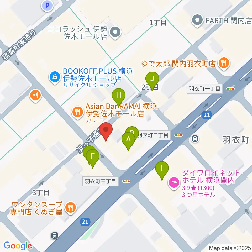 よいどれ伯爵周辺のカフェ一覧地図
