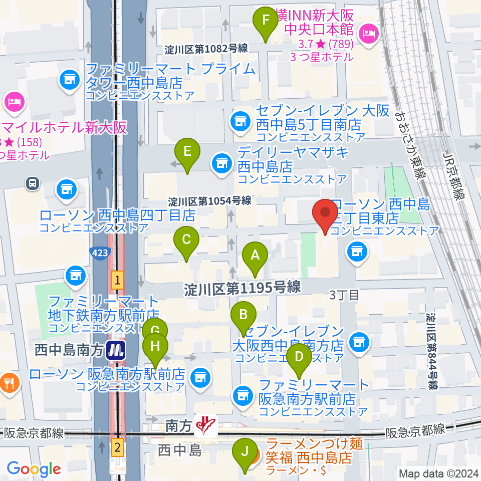 Live Bar D3周辺のカフェ一覧地図