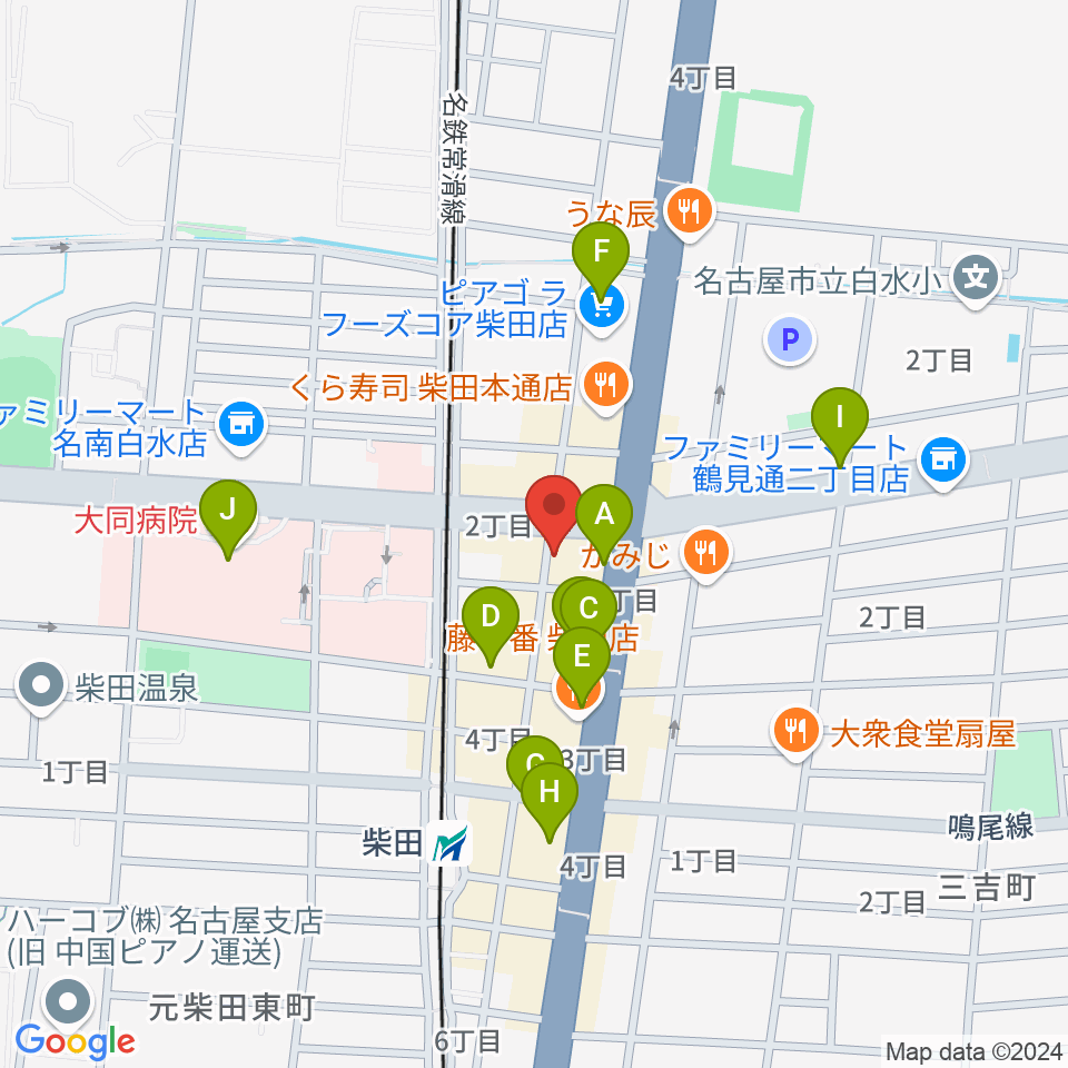 柴田アヒル @-hill周辺のカフェ一覧地図