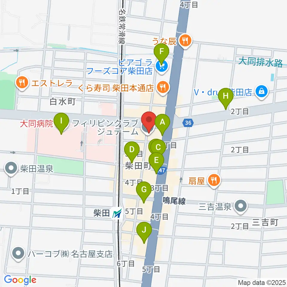 柴田アヒル @-hill周辺のカフェ一覧地図