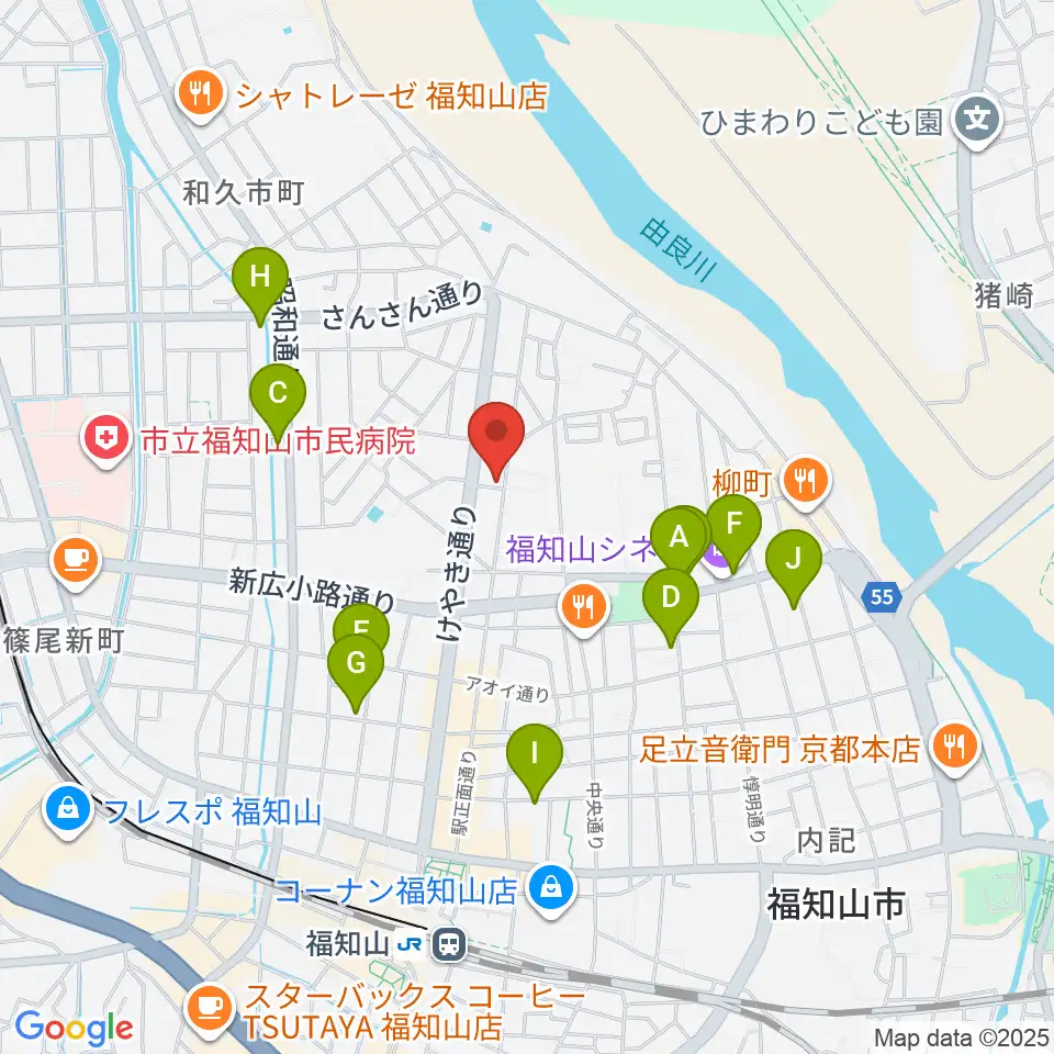 福知山STUDIO FARM周辺のカフェ一覧地図