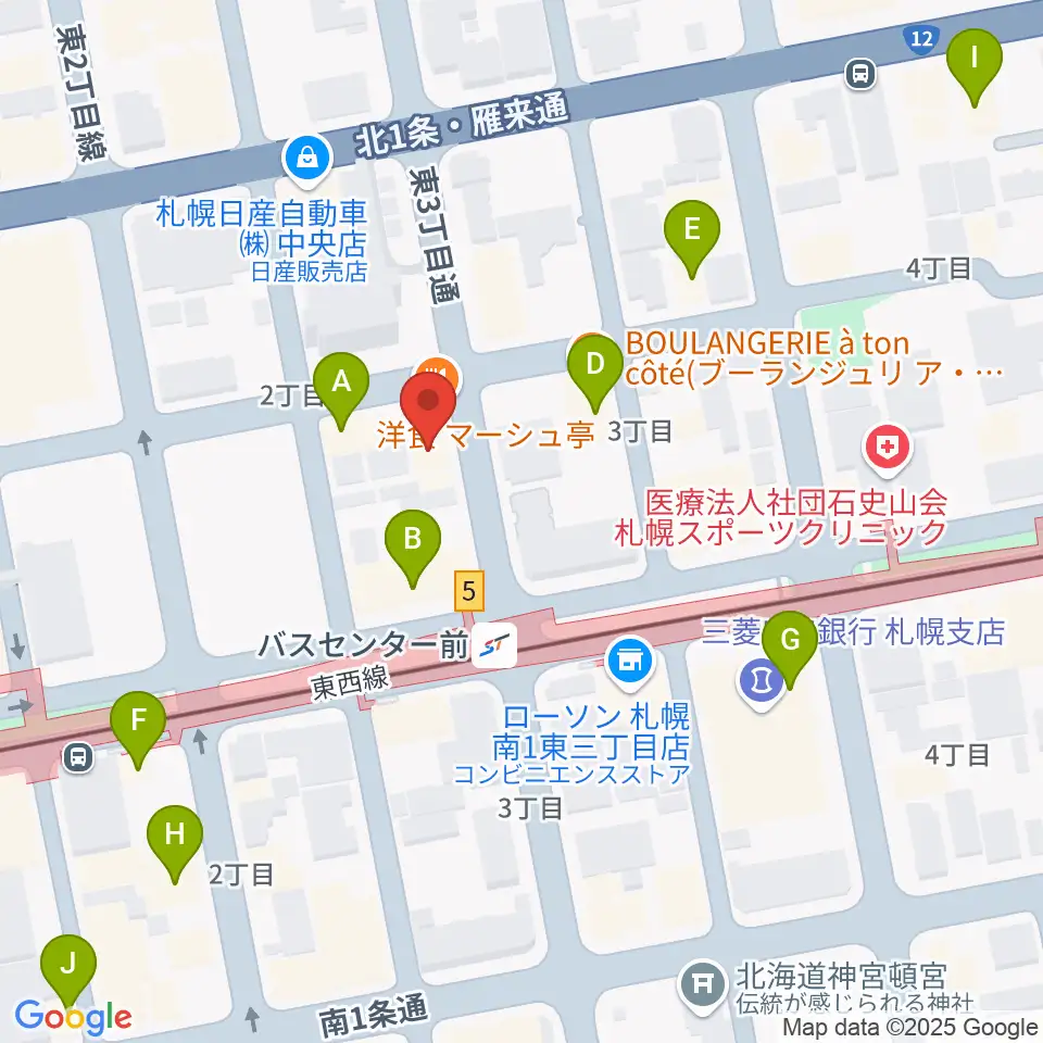 札幌SOUND CRUE周辺のカフェ一覧地図
