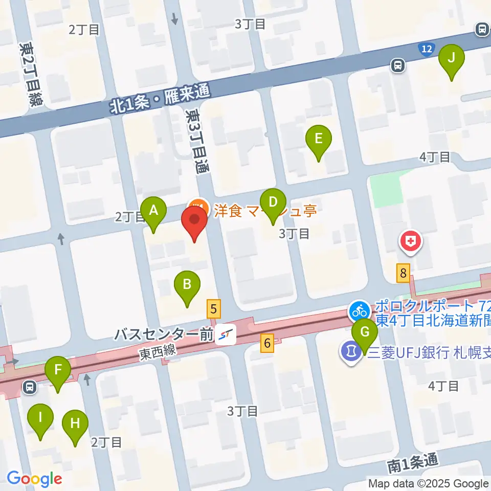 札幌SOUND CRUE周辺のカフェ一覧地図