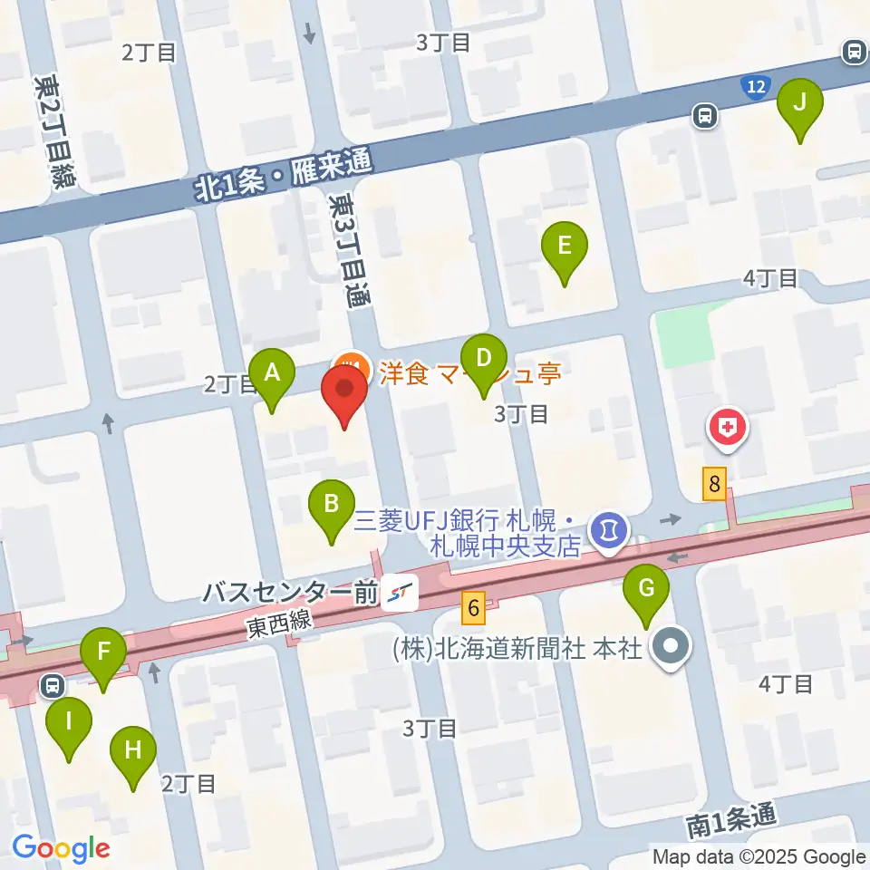 札幌SOUND CRUE周辺のカフェ一覧地図