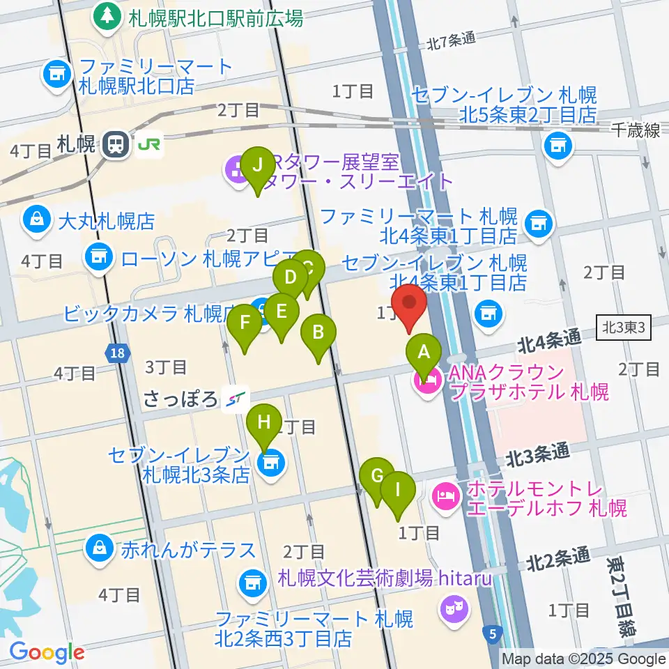 共済ホール周辺のカフェ一覧地図