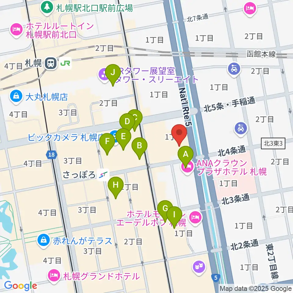 共済ホール周辺のカフェ一覧地図