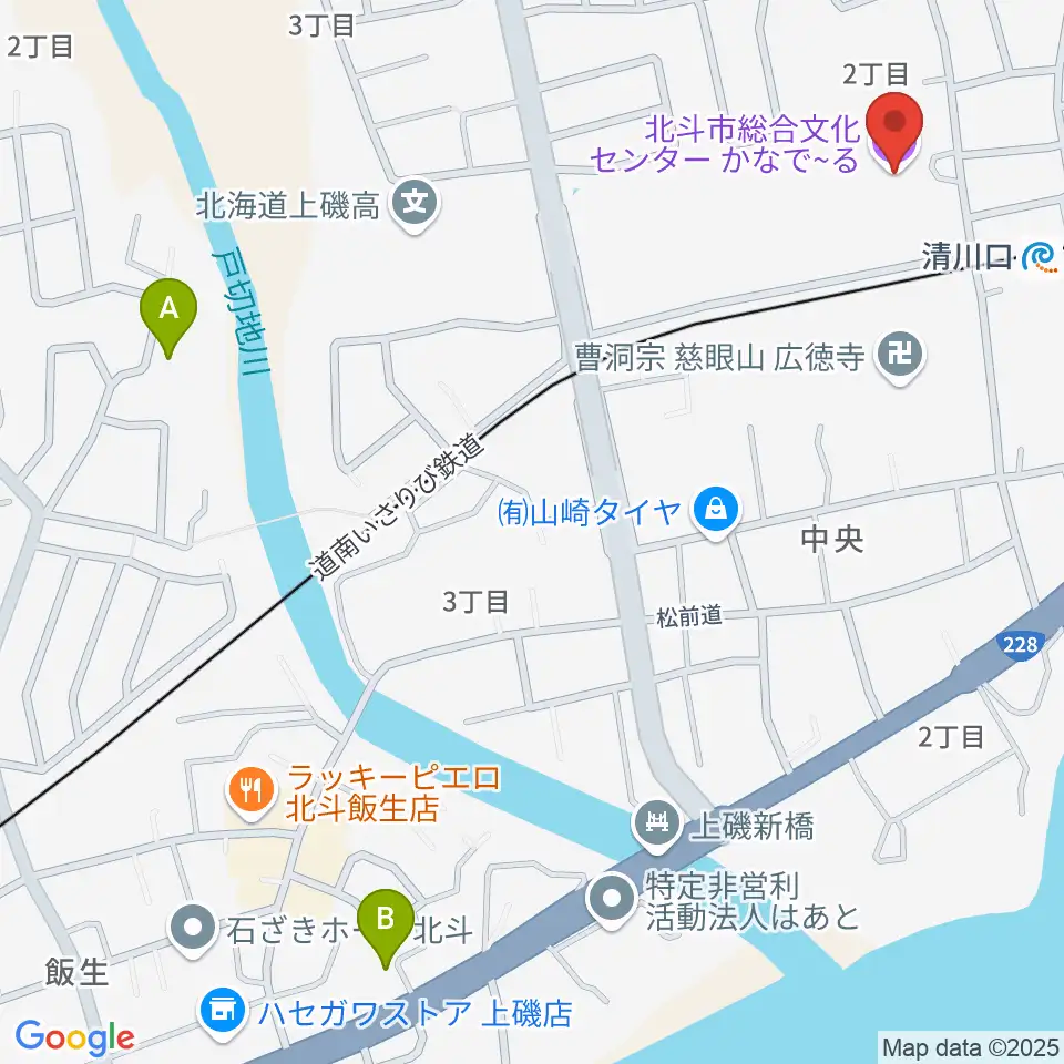 北斗市総合文化センター かなでーる周辺のカフェ一覧地図