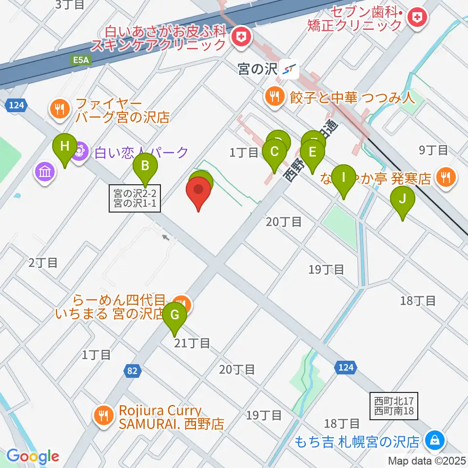 札幌市生涯学習センター ちえりあ周辺のカフェ一覧地図