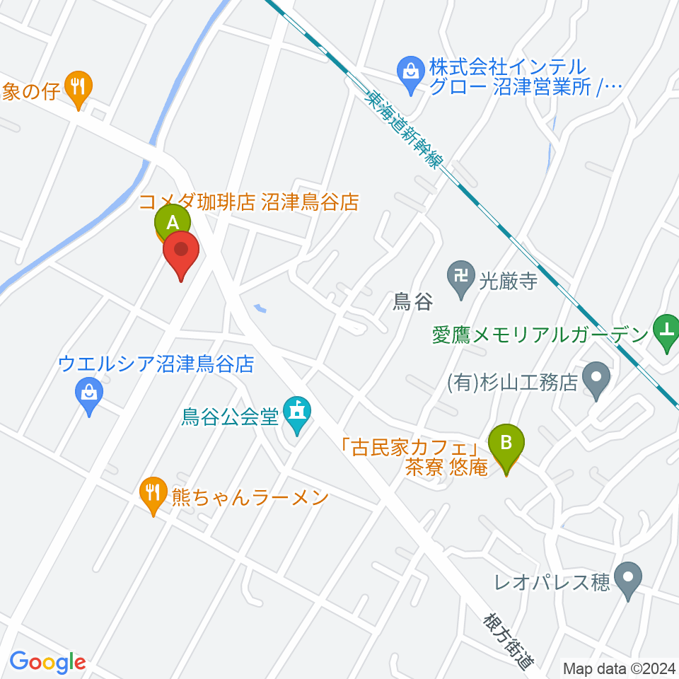 MUSIC LA FESTA周辺のカフェ一覧地図