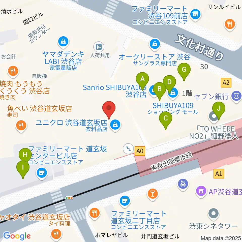 渋谷プレジャープレジャー周辺のカフェ一覧地図