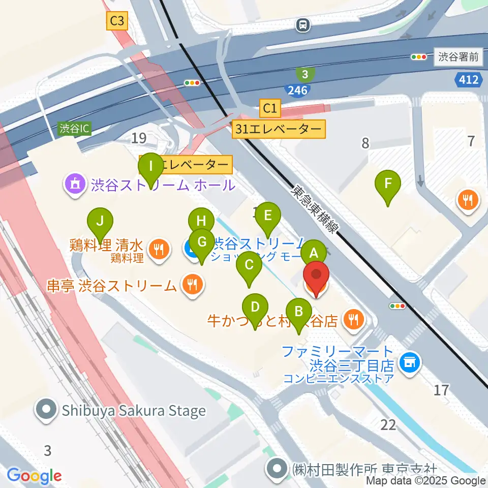 渋谷OTO周辺のカフェ一覧地図