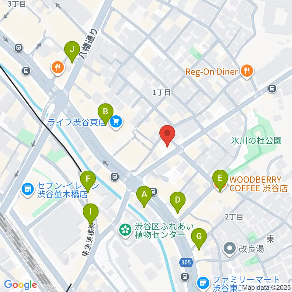 渋谷クラブクロール周辺のカフェ一覧地図