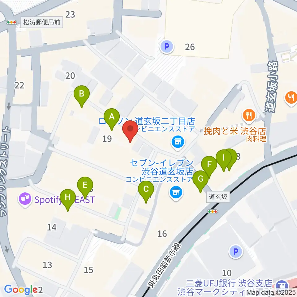 渋谷B.Y.G周辺のカフェ一覧地図