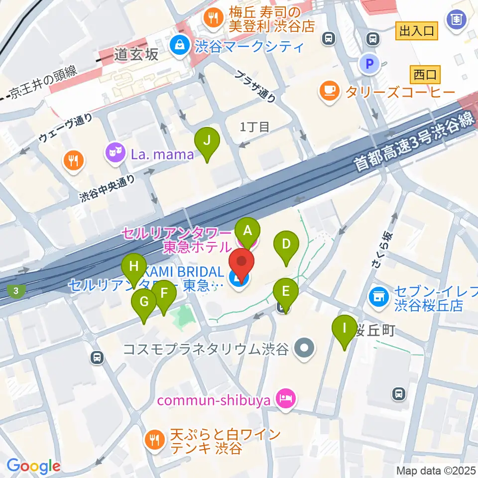 渋谷JZ Brat周辺のカフェ一覧地図
