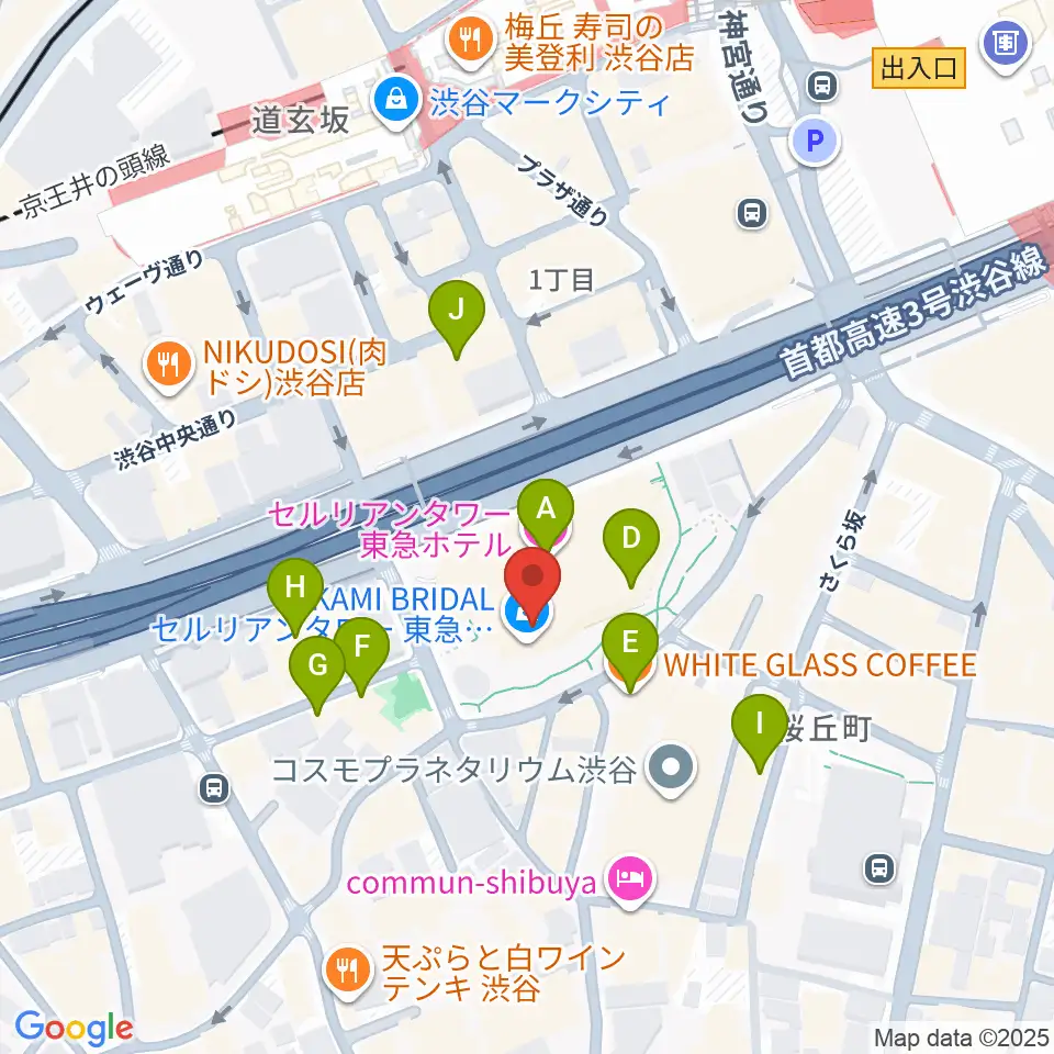 渋谷JZ Brat周辺のカフェ一覧地図