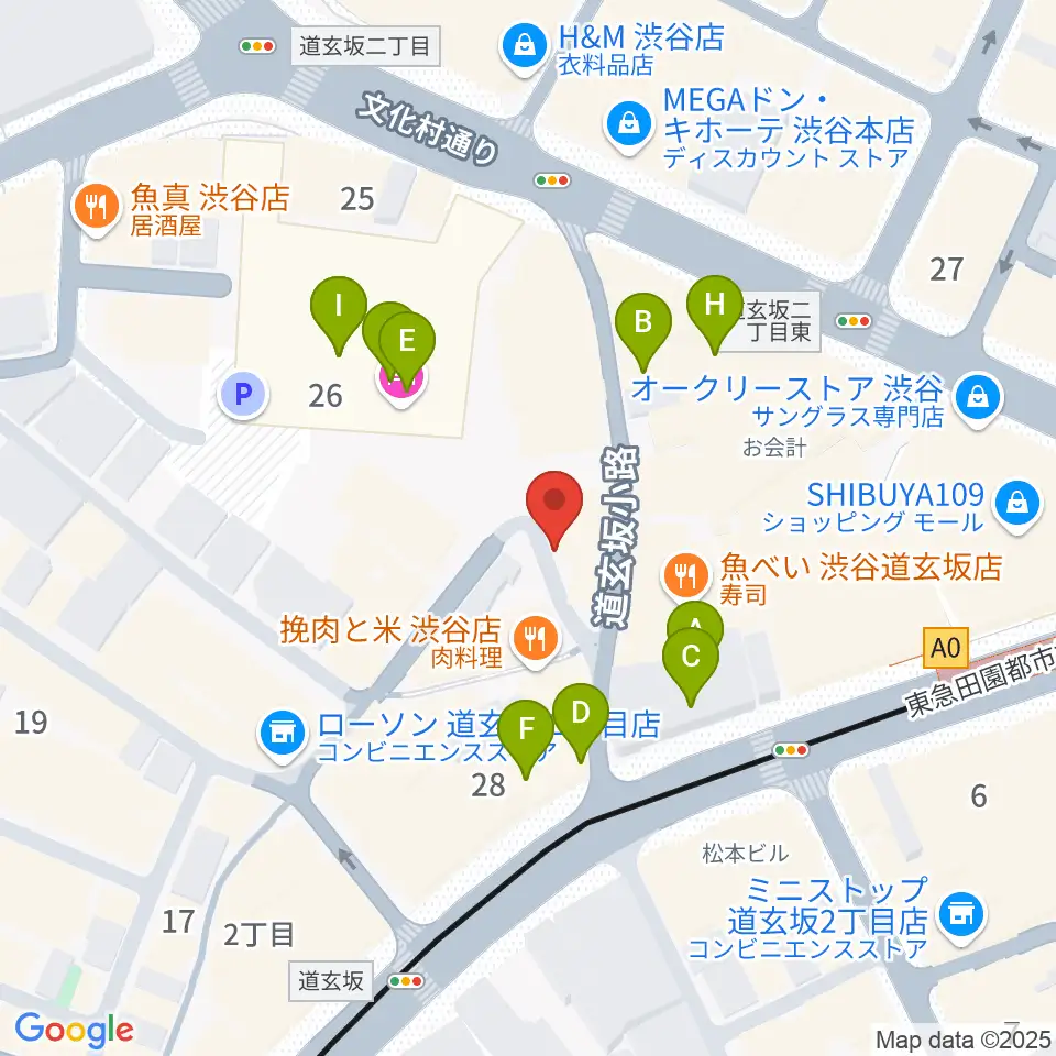 渋谷RUBY ROOM周辺のカフェ一覧地図