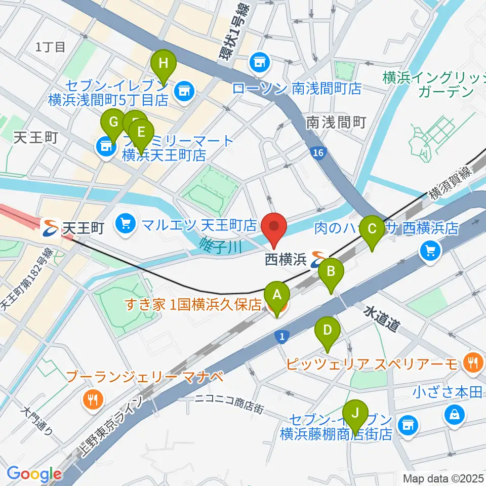 西横浜エルプエンテ周辺のカフェ一覧地図