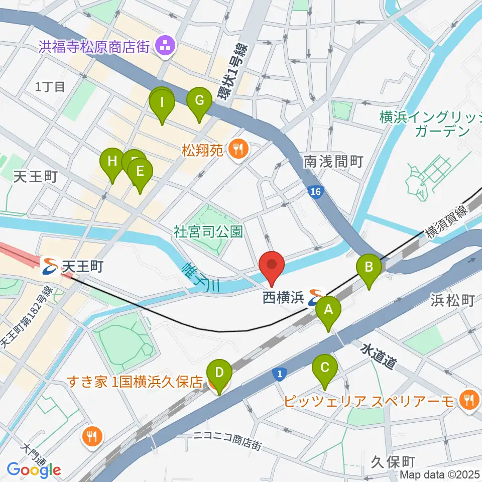 西横浜エルプエンテ周辺のカフェ一覧地図