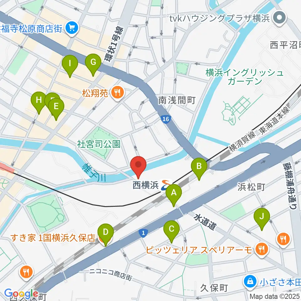 西横浜エルプエンテ周辺のカフェ一覧地図