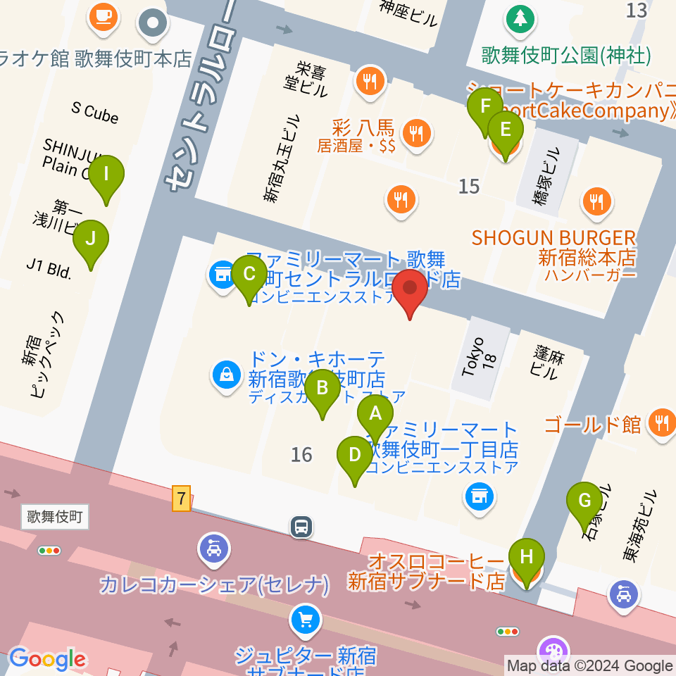 ゴールデンエッグ周辺のカフェ一覧地図