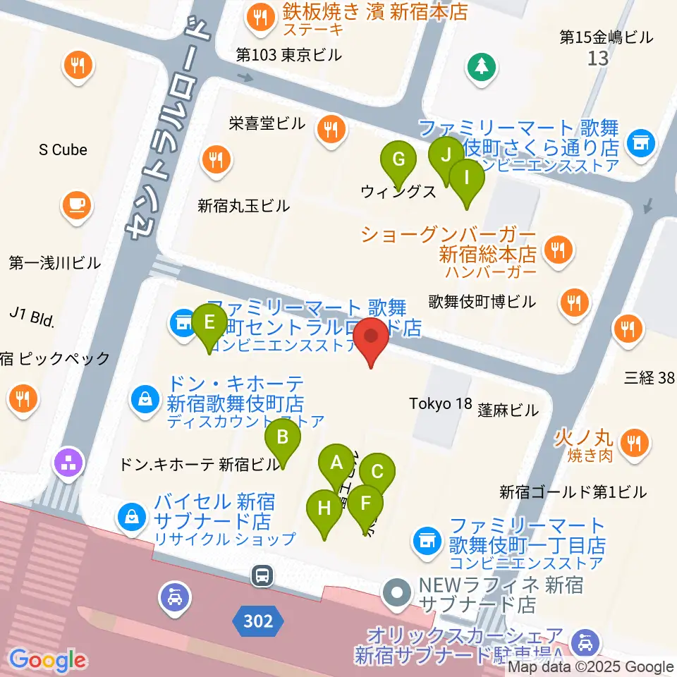 ゴールデンエッグ周辺のカフェ一覧地図