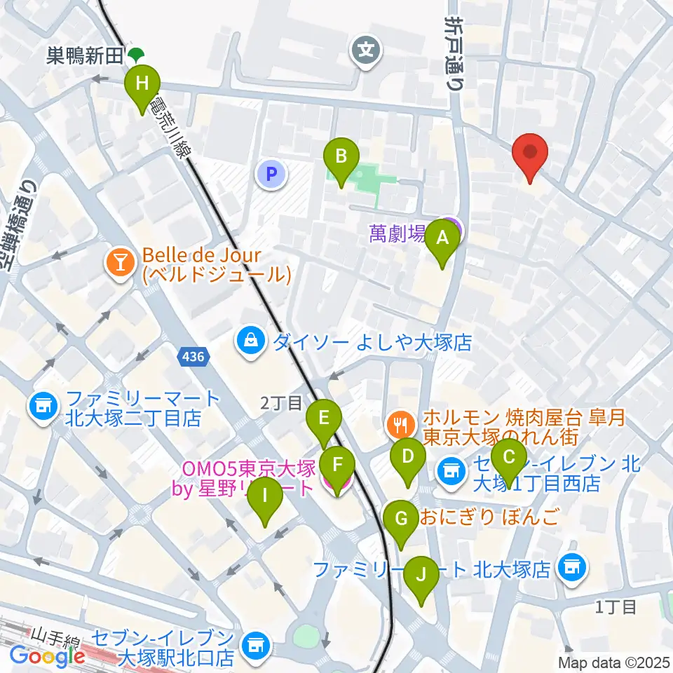 大塚GRECO周辺のカフェ一覧地図