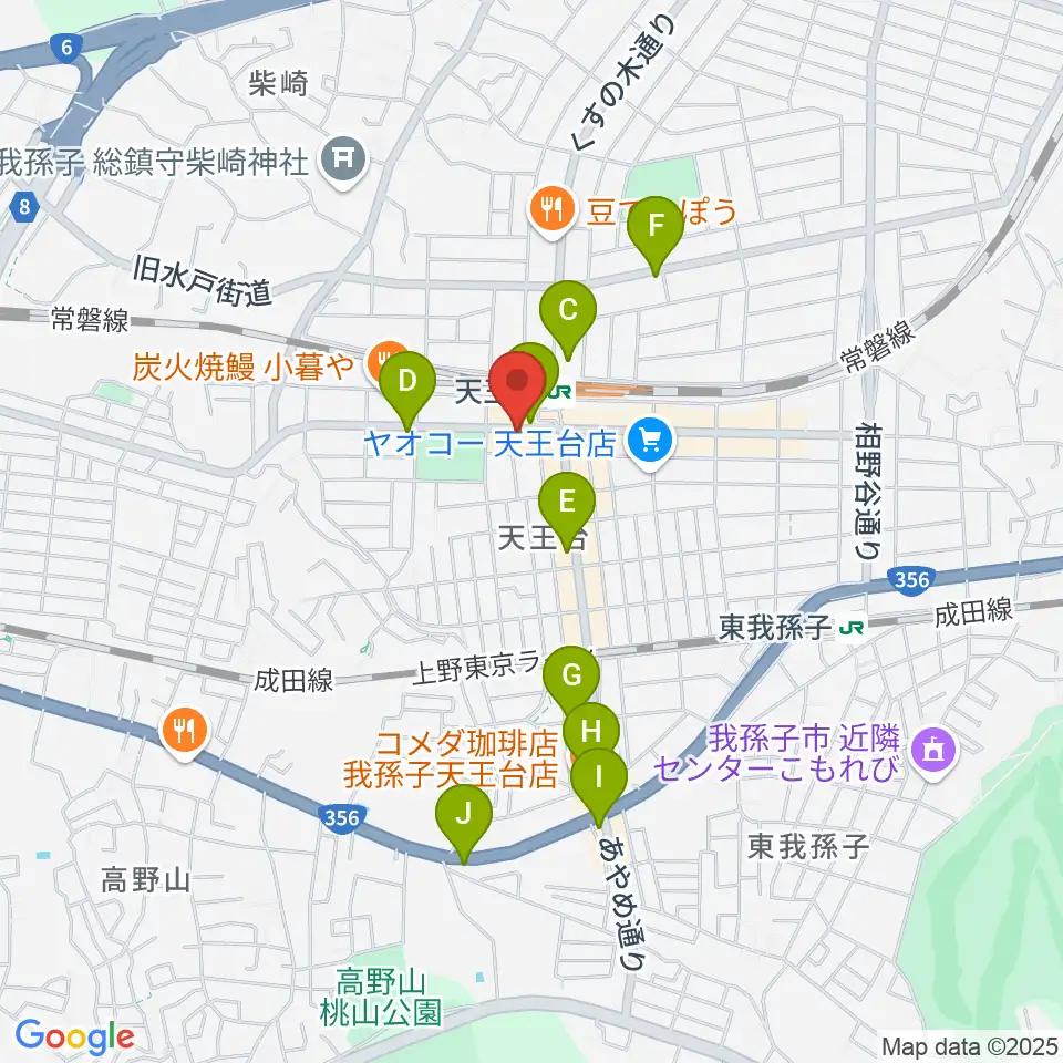 オールディスプレイ・ハコ周辺のカフェ一覧地図