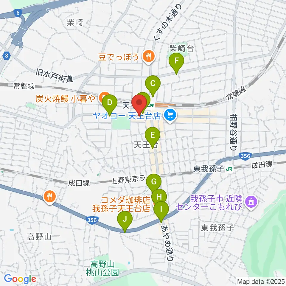 オールディスプレイ・ハコ周辺のカフェ一覧地図
