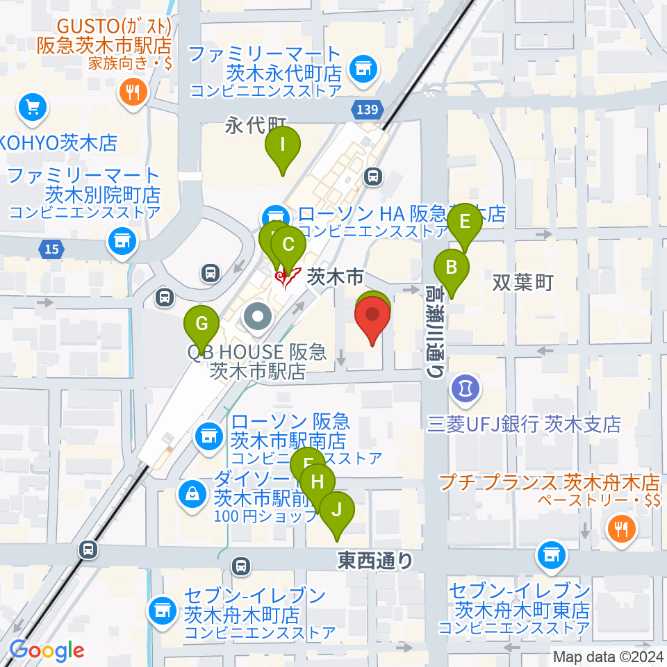 D-studio周辺のカフェ一覧地図