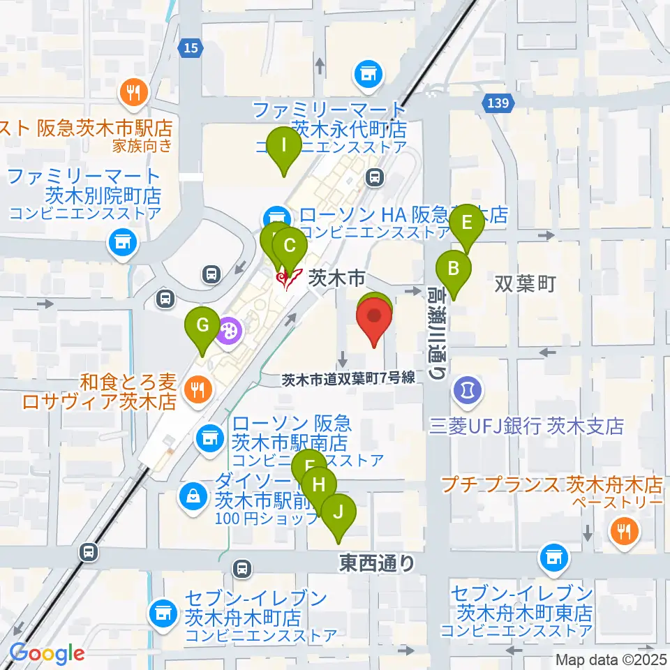 D-studio周辺のカフェ一覧地図