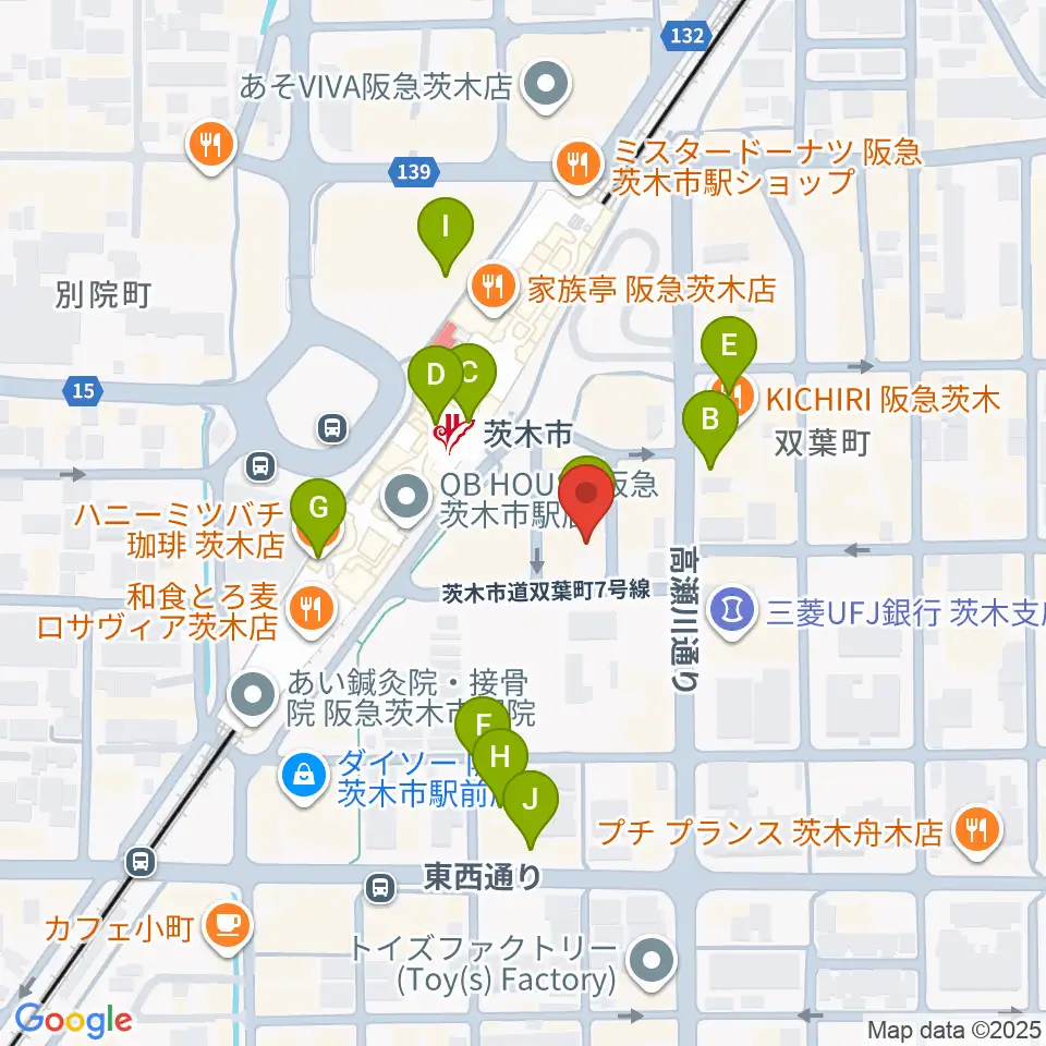 D-studio周辺のカフェ一覧地図