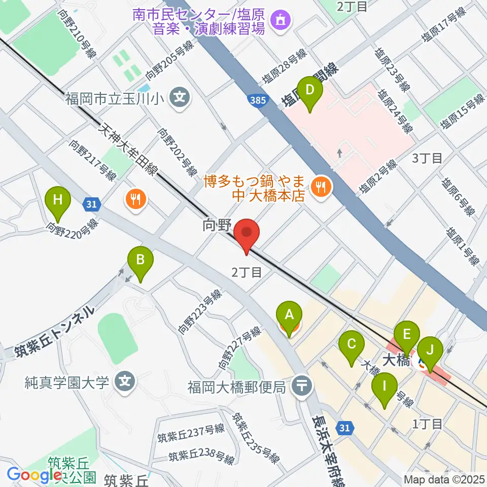 ミュージックスタジオ・バンブー周辺のカフェ一覧地図