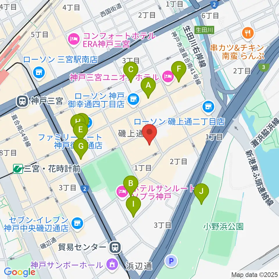 ケイステイション レコーディングスタジオ周辺のカフェ一覧地図