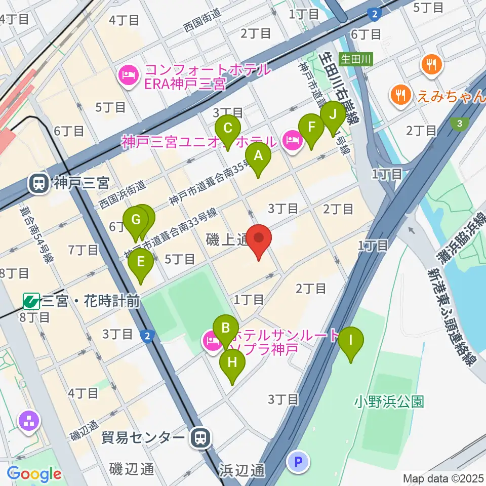 ケイステイション周辺のカフェ一覧地図