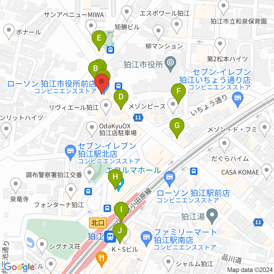 狛江add9th周辺のカフェ一覧地図