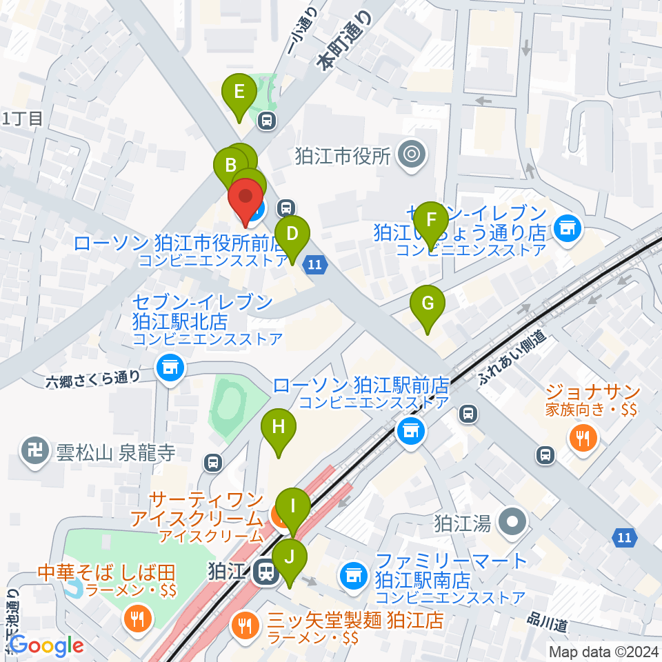 狛江add9th周辺のカフェ一覧地図