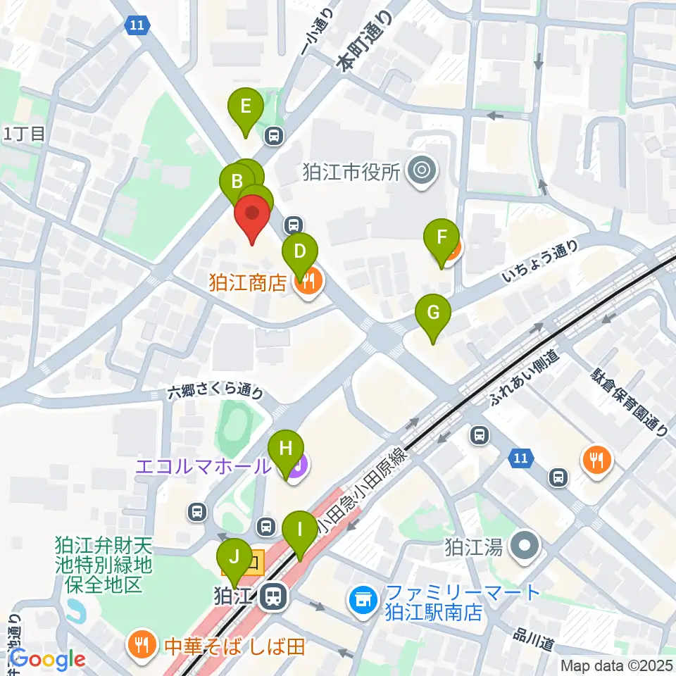 狛江add9th周辺のカフェ一覧地図