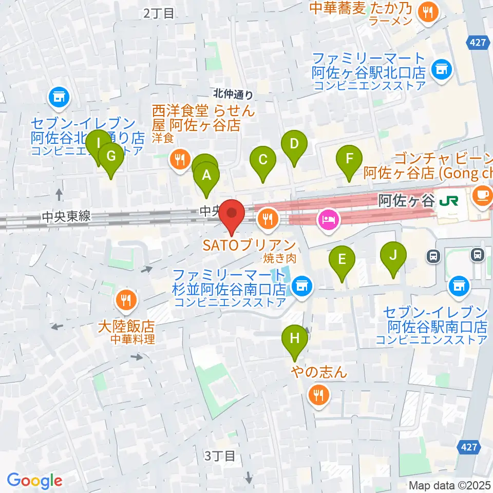 ONE VIBES周辺のカフェ一覧地図