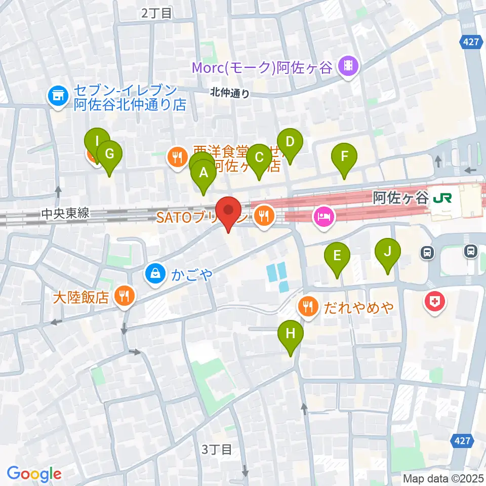 ONE VIBES周辺のカフェ一覧地図