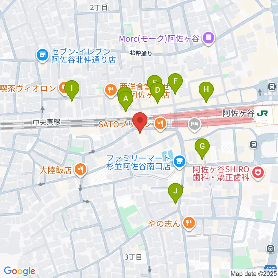 ONE VIBES周辺のカフェ一覧地図