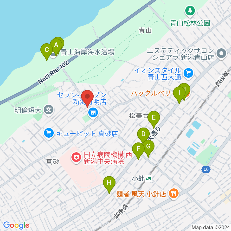 ギターショップイシヤマ周辺のカフェ一覧地図